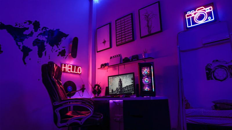 RGB gaming room lighting